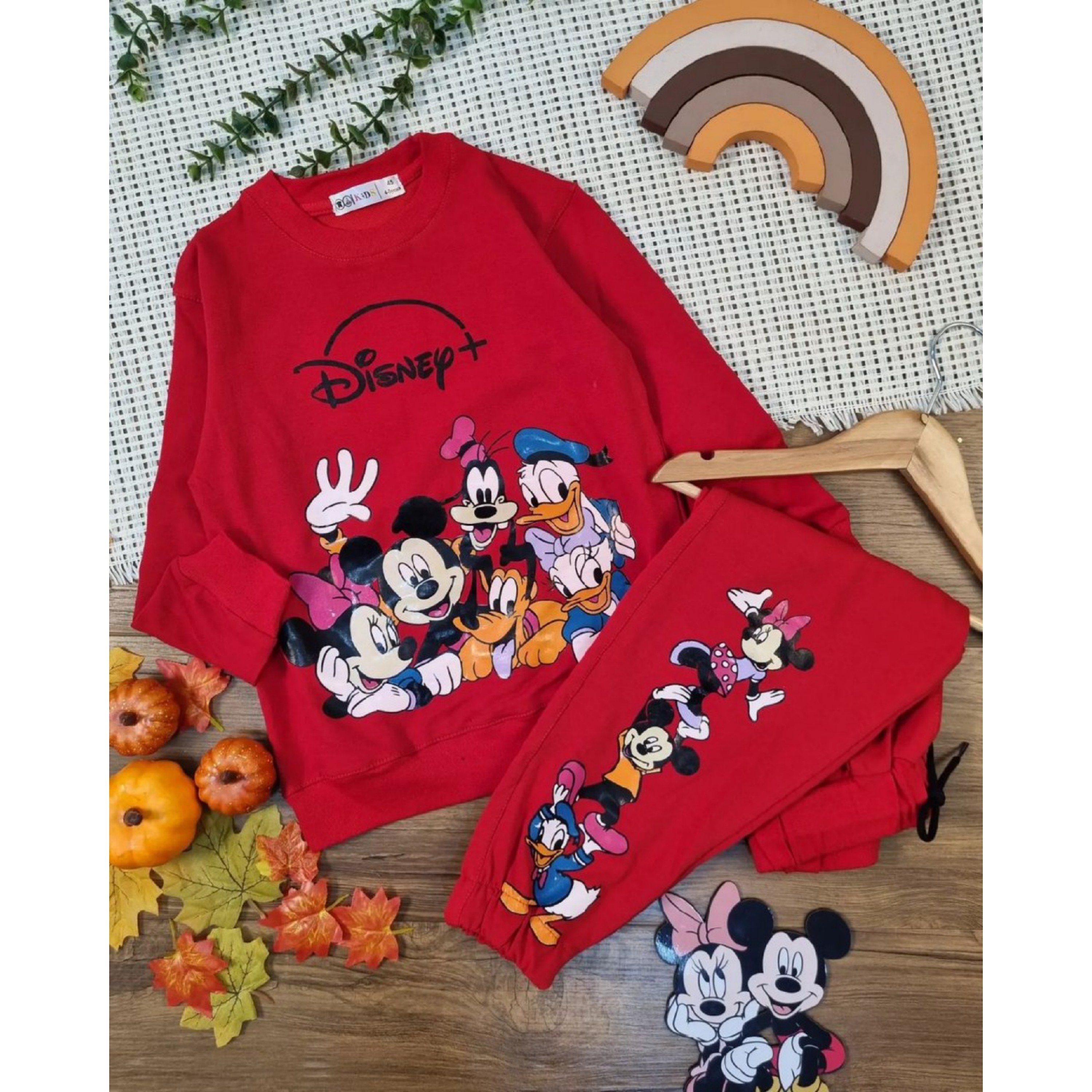 ست بلوز شلوار بچگانه اسپرت سایز 55 و 60 و 65 جنس دورس پنبه لاکرا دار