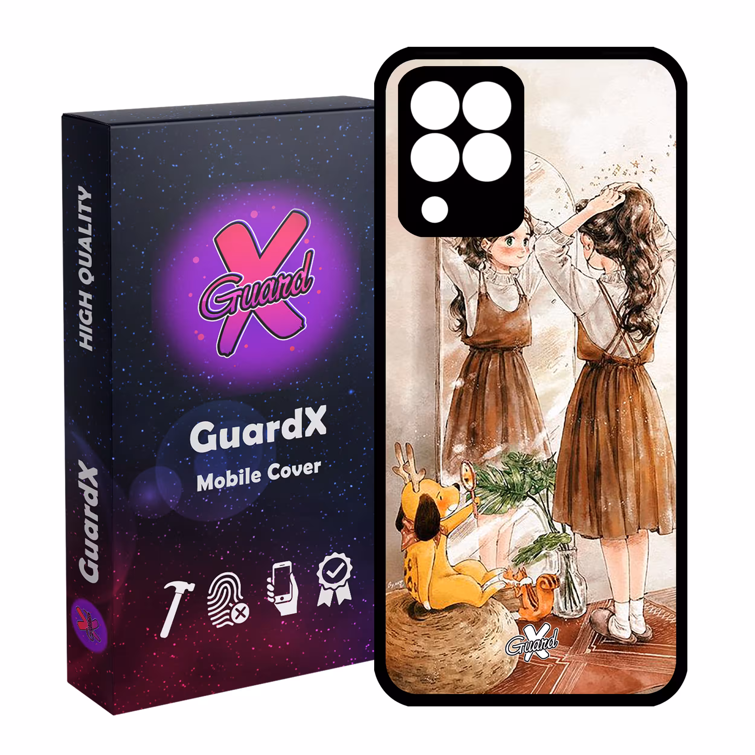 کاور گارد ایکس طرح Girl مدل Glass10306 مناسب برای گوشی موبایل سامسونگ Galaxy M33/M33 5G