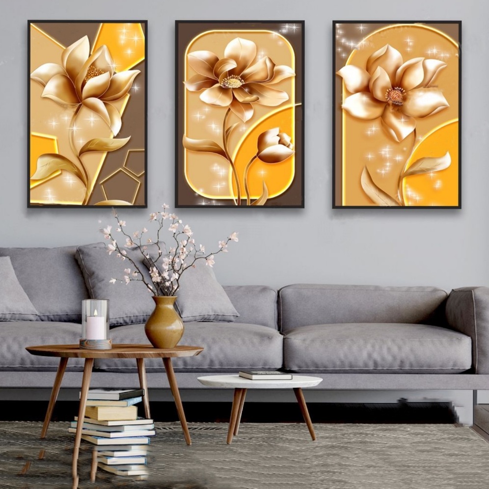 تابلو مدل دکوراتیو کد 4074 مجموعه 3 عددی