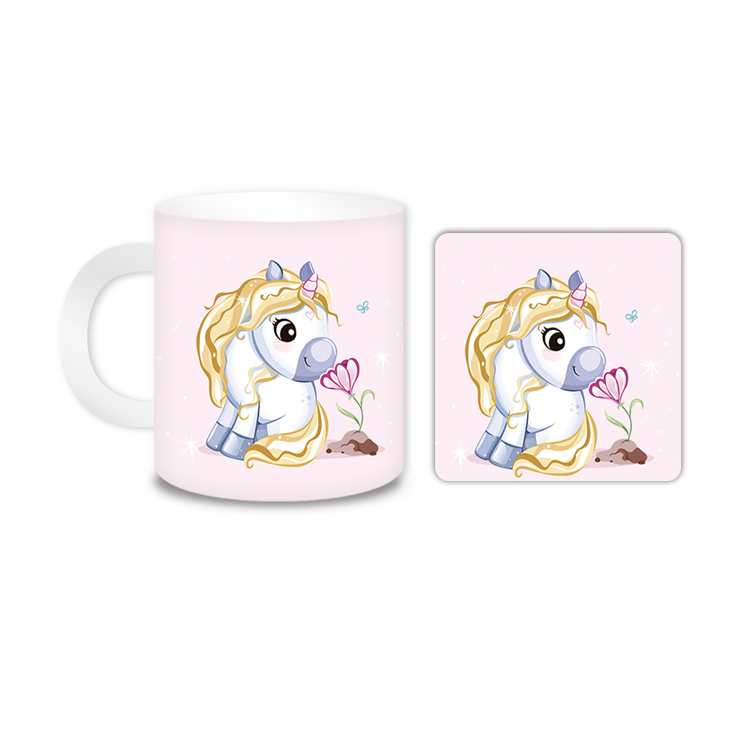 ماگ مدل یونیکورن کد 1573 به همراه زیر لیوانی