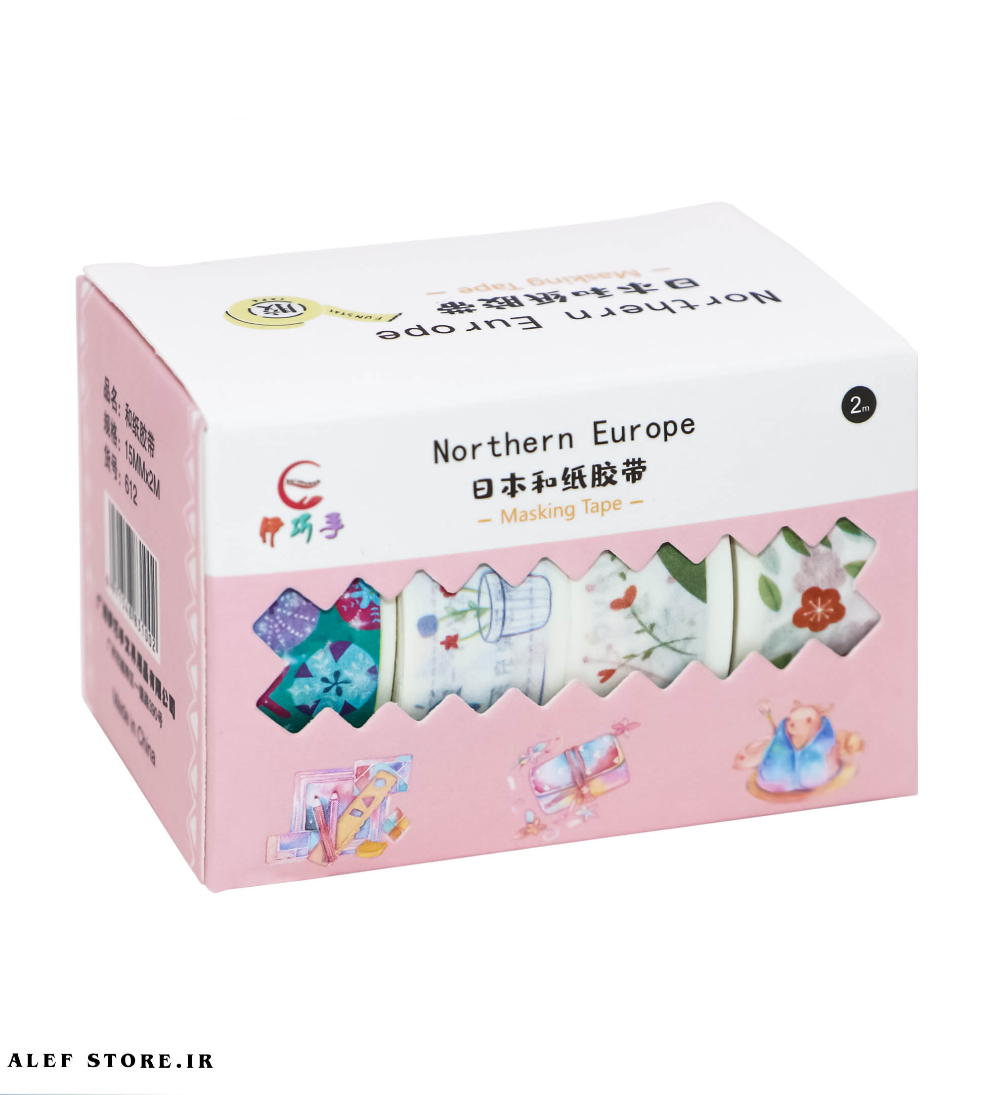 چسب واشی 4 عددی – مجموعه صورتی