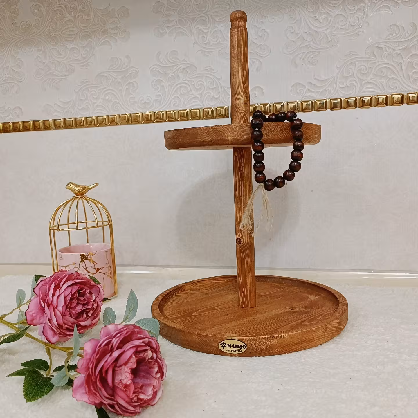 استند دو طبقه چوبی ( ارسال پس کرایه )