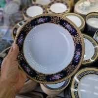 بشقاب خورشت خوری ملامین گلدار درجه 1 ، 100درصد  ملامین پشت و رو براق  قابل استفاده در ماشین ظرفشیویی و مایکروویو  نشکن