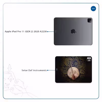 برچسب پوششی ماهوت مدل Setar-Daf-Instruments مناسب برای تبلت اپل iPad Pro 11 (GEN 2) 2020 A2230
