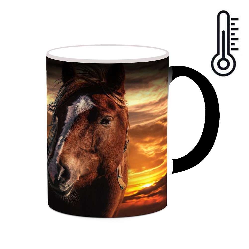 ماگ حرارتی کاکتی طرح اسب مدل mgh24322