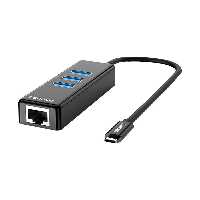 هاب 4 پورت Type C لنوو Lenovo C625 4 in 1 Type C HUB 3USB30 1Lan Port