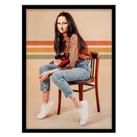 قیمت و خرید تابلو دکوراتیو مدل گرافیک تلفیقی مونالیزا کد 0901