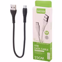 کابل کوتاه میکرو یو اس بی فست شارژ Shoosh SH-601A 6A 25cm