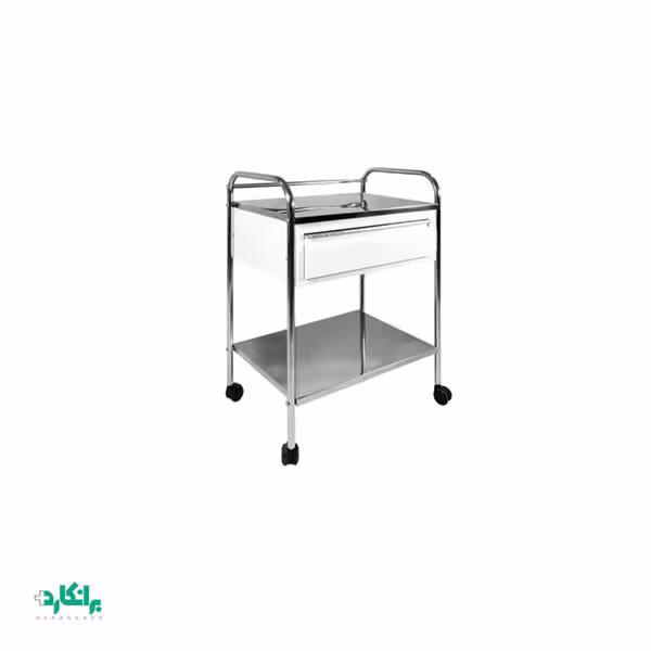 ترالی پانسمان یک کشو رویه استیل