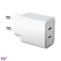 شارژر دیواری فورس (Force) مدل FPLICS2CC45WPDW PD با ظرفیت 45 وات و دو پورت USB-C