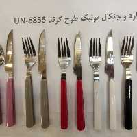 کارد و چنگال یونیک اصلی کاردچنگال یونیکR چاقوچنگال چاقو و چنگال کاردتک12تایی چاقوتک میوه  