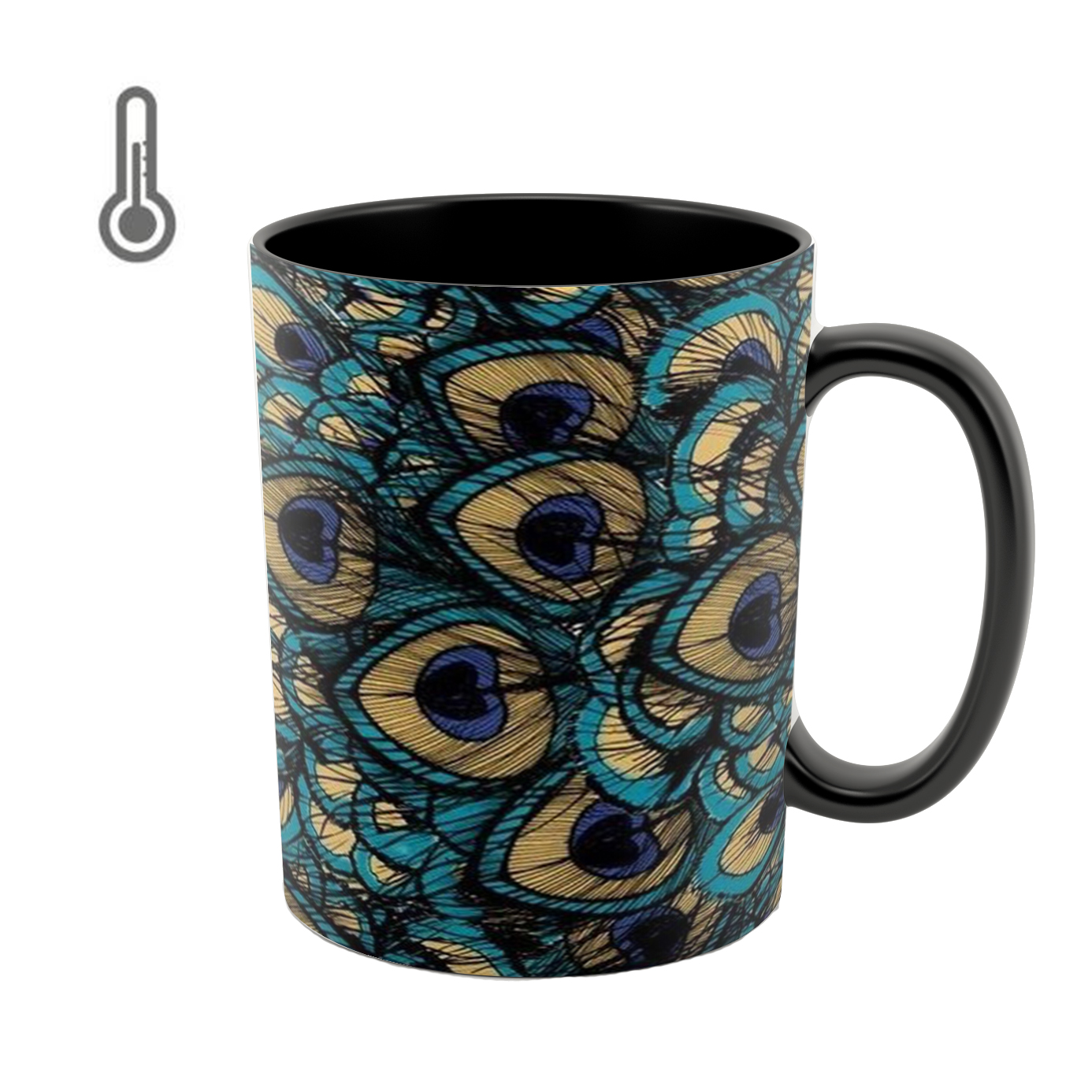 ماگ حرارتی طرح پر طاووس 