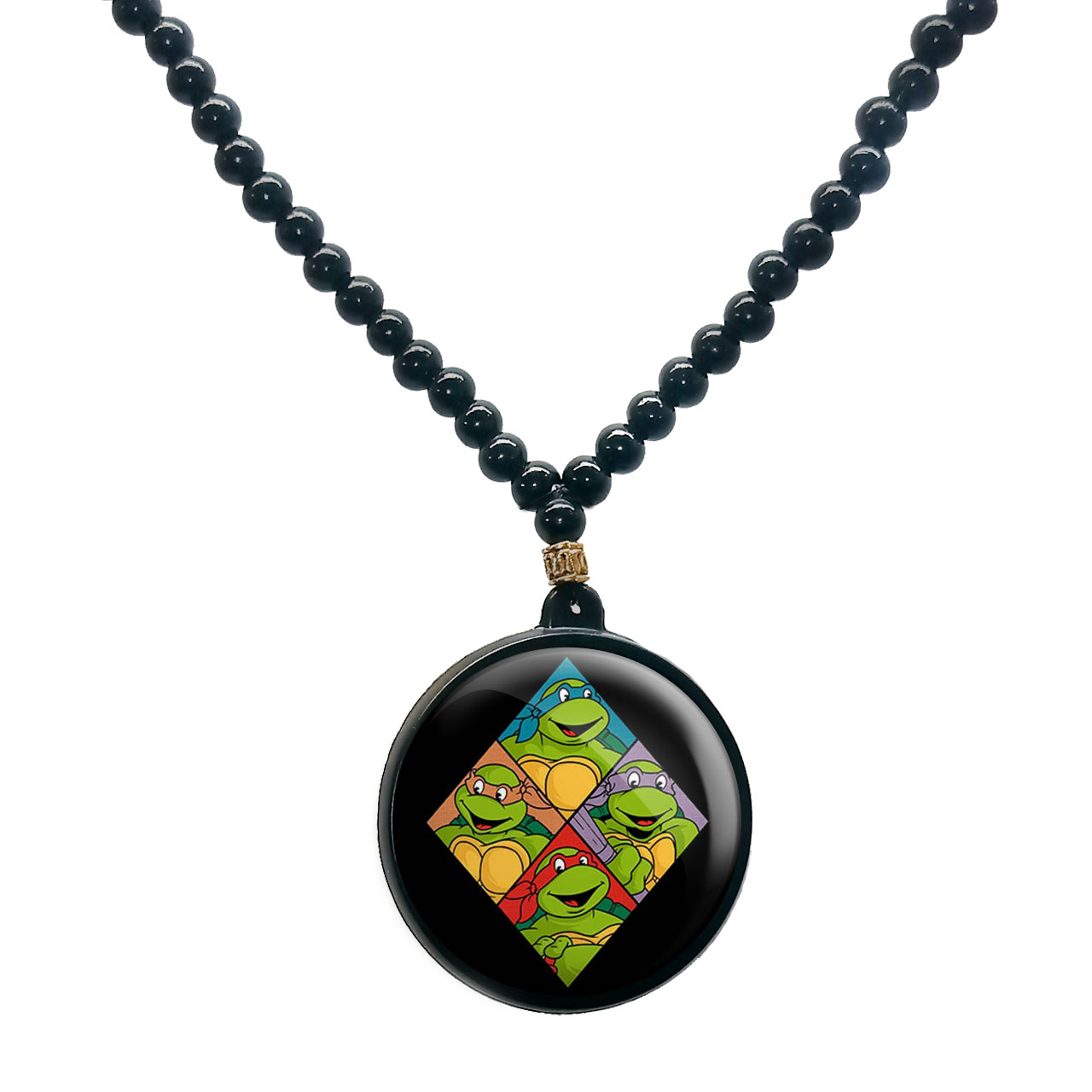 گردنبند پرمانه طرح لاکپشت‌های نینجا کد pmd.9998 مدل دو طرفه