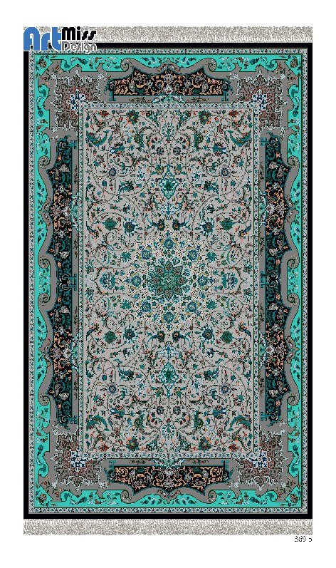 فرشینه و قالیچه درجه1 در ابعاد متنوع با ترمز فرش زمینه آبی فیروزه ای