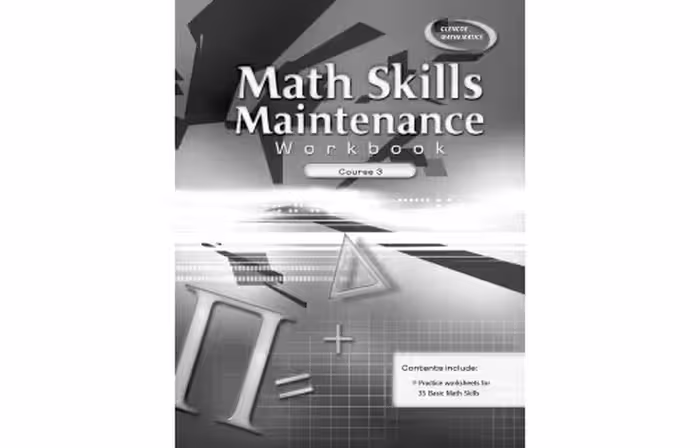 خرید و دانلود نسخه کامل کتاب Math Skills Maintenance Workbook: Course 3