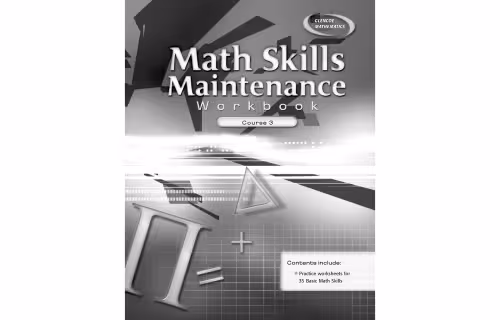 خرید و دانلود نسخه کامل کتاب Math Skills Maintenance Workbook: Course 3