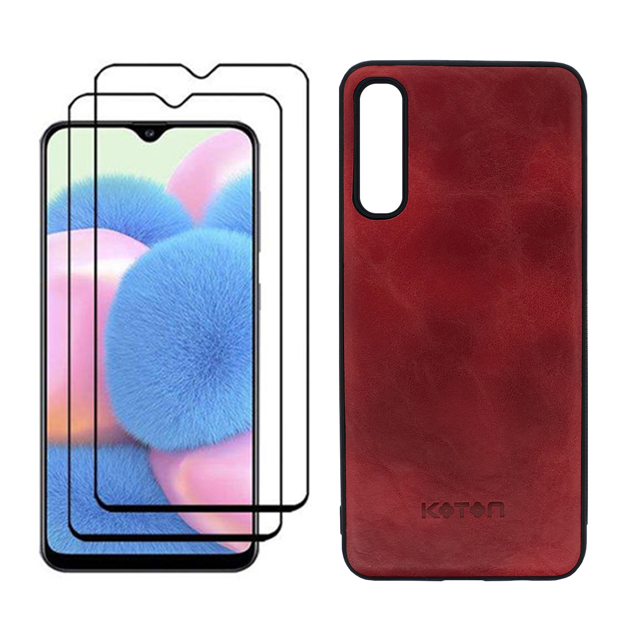 کاور مدل IBI9_2K مناسب برای گوشی موبایل سامسونگ Galaxy A50 به همراه محافظ صفحه نمایش بسته 2 عددی