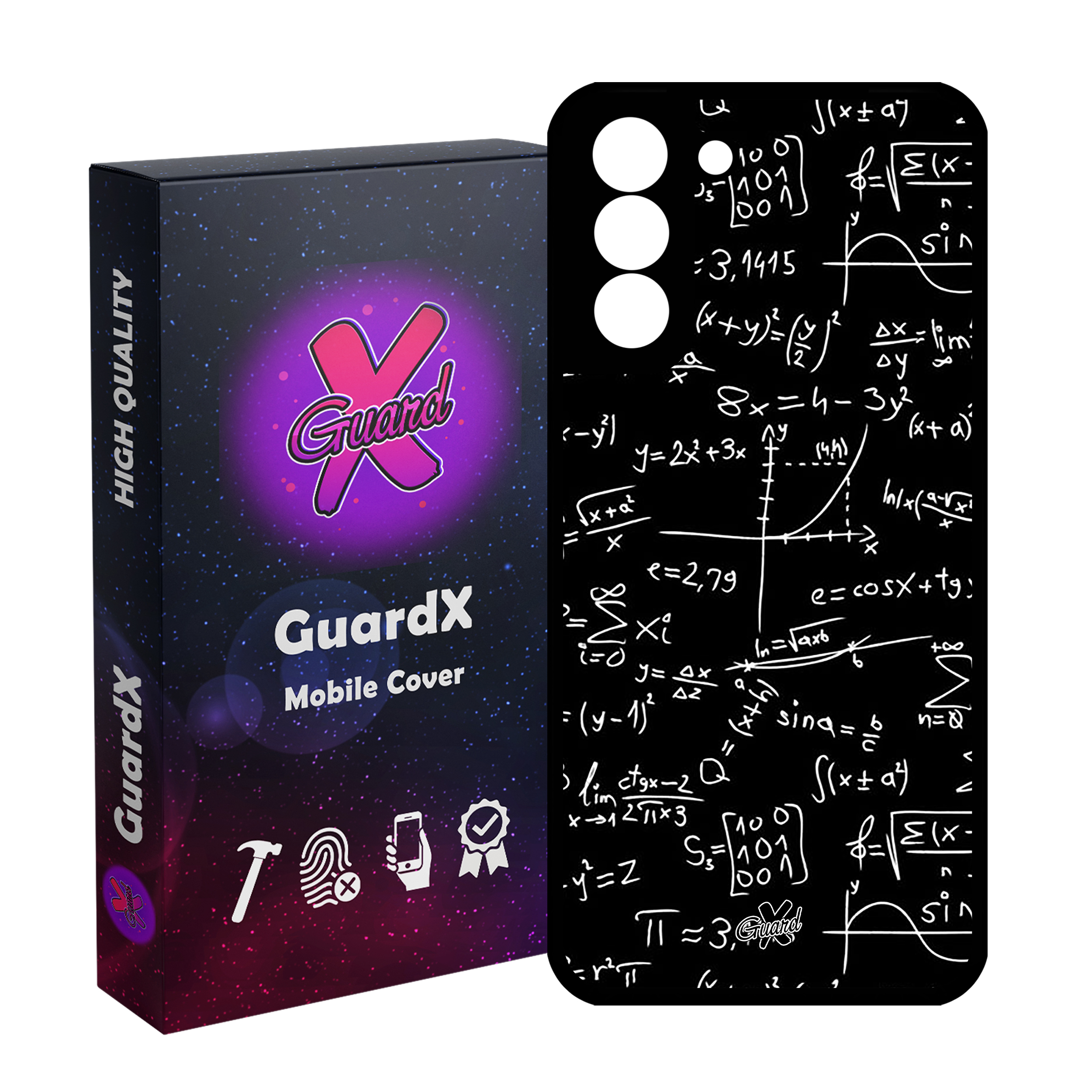 کاور گارد ایکس طرح ریاضی مدل Glass10528 مناسب برای گوشی موبایل سامسونگ Galaxy S21