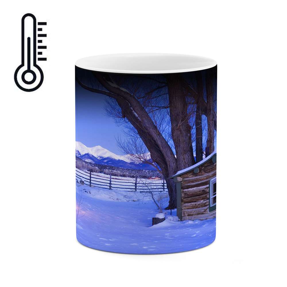 ماگ حرارتی کاکتی طرح منظره برفی مدل mgh14941