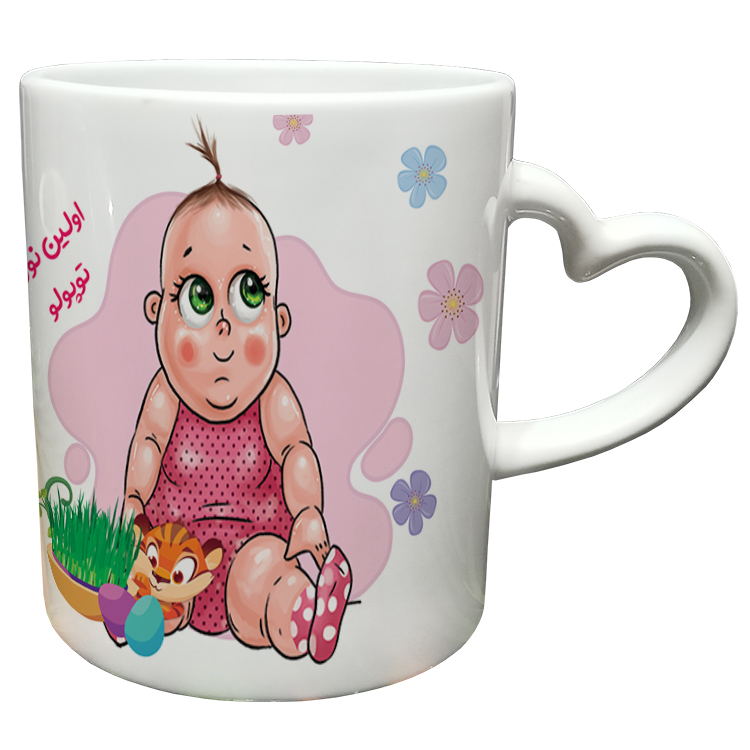 ماگ مدل دسته قلبی طرح عید نوروز کد 25