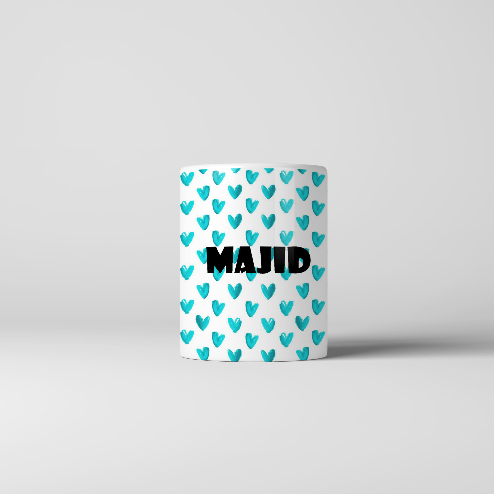 ماگ طرح اسم مجید مدل قلب کد 1307