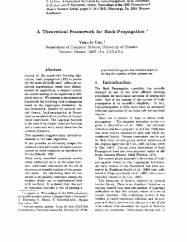 خرید و دانلود نسخه کامل کتاب A theoretical framework for Back-Propagation