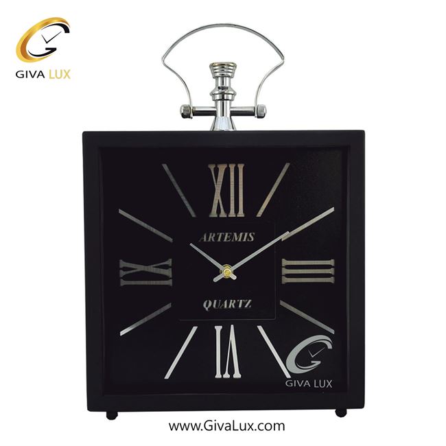 ساعت رومیزی اورجینال آرتمیس آلیاژ فلزی مشکی| کد رفرنس 20158، مدل: 2030Black Silver