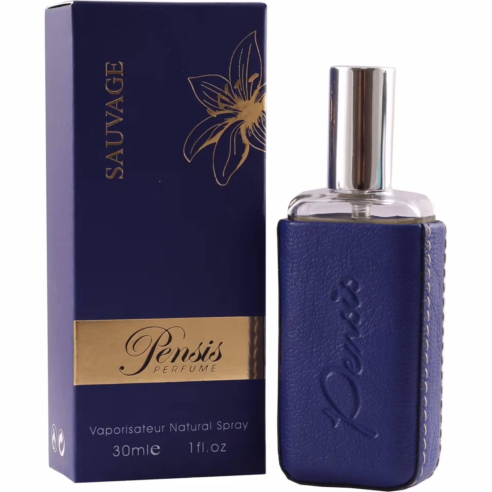 پنسیس ادکلن مینی مردانه 30 میل طرح چرم مدل SAUVAGE ساواج Pensis