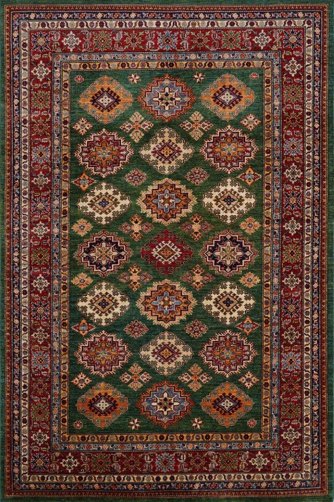 گلیم درجه1 ماندگار ابعاد متنوع زمینه گلیم سبز قرمز کد (b)1 - 1089  | گلیم کیفیت ضد حساسیت