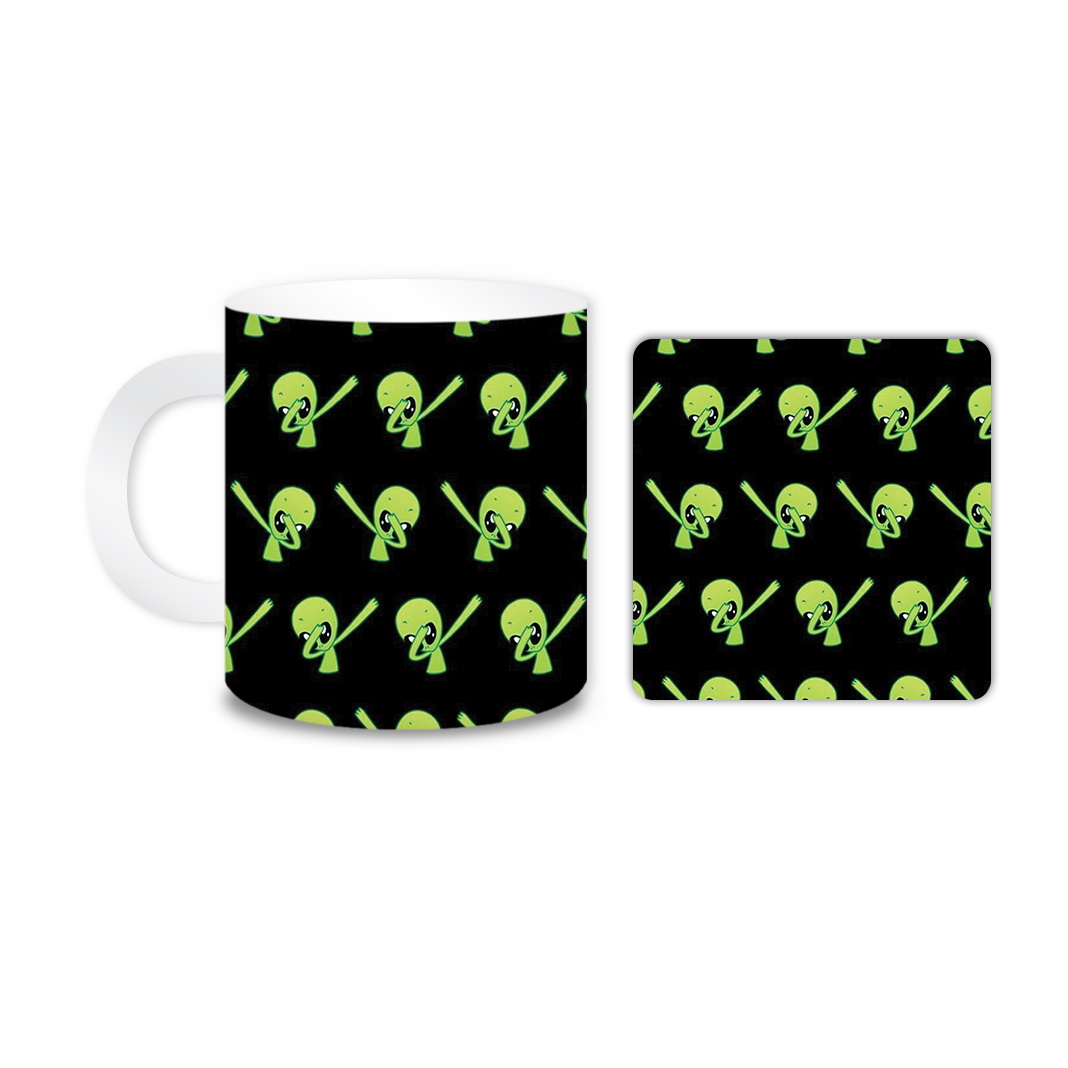 ماگ مدل آدم فضایی کد 560 به همراه زیر لیوانی