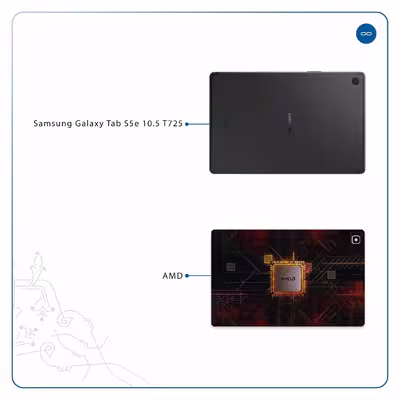 برچسب پوششی ماهوت مدل AMD Brand مناسب برای تبلت سامسونگ Galaxy Tab S5e 10.5 2019 T725