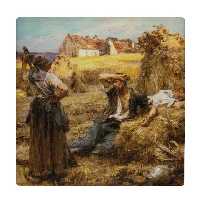 کاشی کارنیلا طرح نقاشی عشاق در گندمزار کد wkk3516