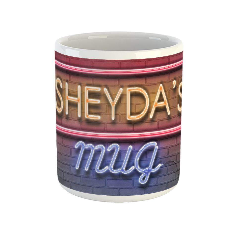 ماگ طرح تابلو نئون مدل شیدا