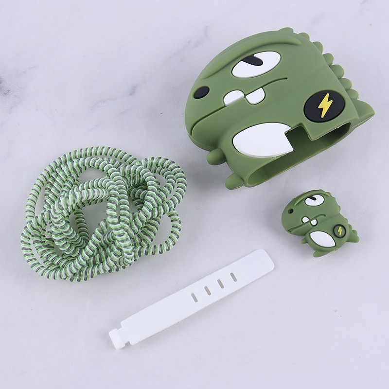 ست محافظ کابل و کلگی شارژر سامسونگ طرح دایناسور کد 2