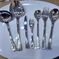 سرویس قاشق و چنگال 24 نفره دهنه اروپایی یونیک مدل 385S