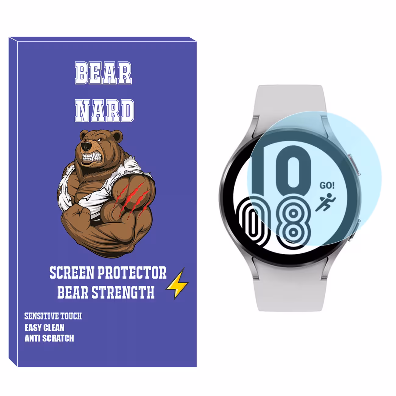 محافظ صفحه نمایش شیشه‌ای برنارد مدل SH-BR مناسب برای ساعت هوشمند سامسونگ Galaxy Watch 4 40mm
