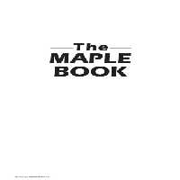 خرید و دانلود نسخه کامل کتاب The MAPLE book