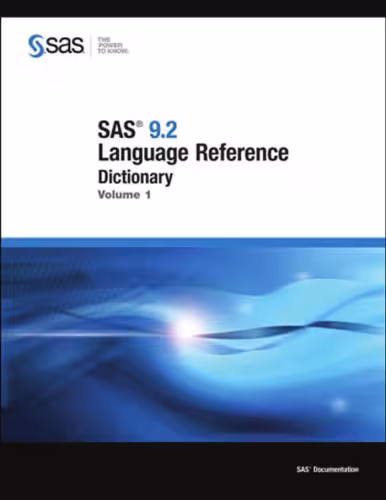 خرید و دانلود نسخه کامل کتاب SAS 9.2 Language Reference Dictionary