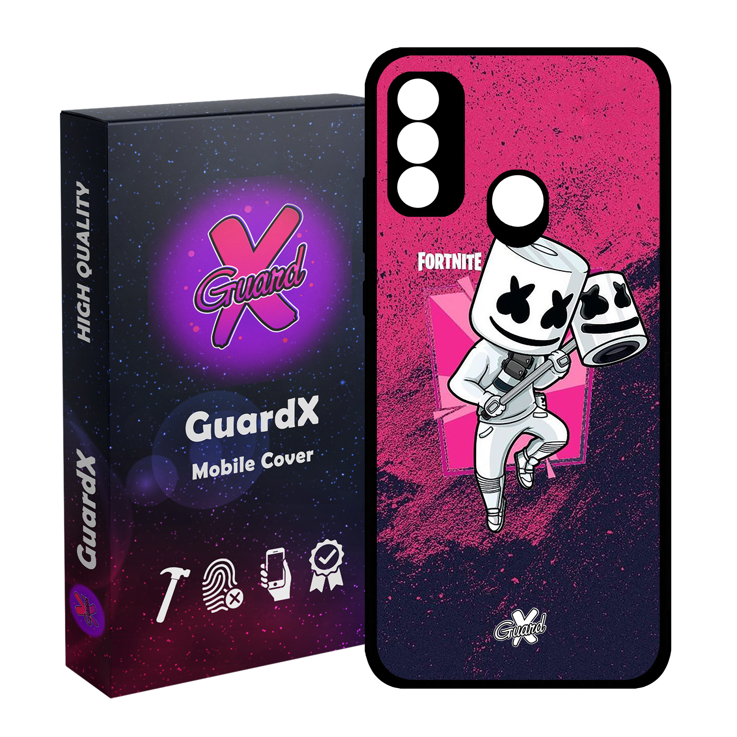 کاور گارد ایکس طرح Fortnite مدل Glass10031 مناسب برای گوشی موبایل هوآوی P Smart 2020