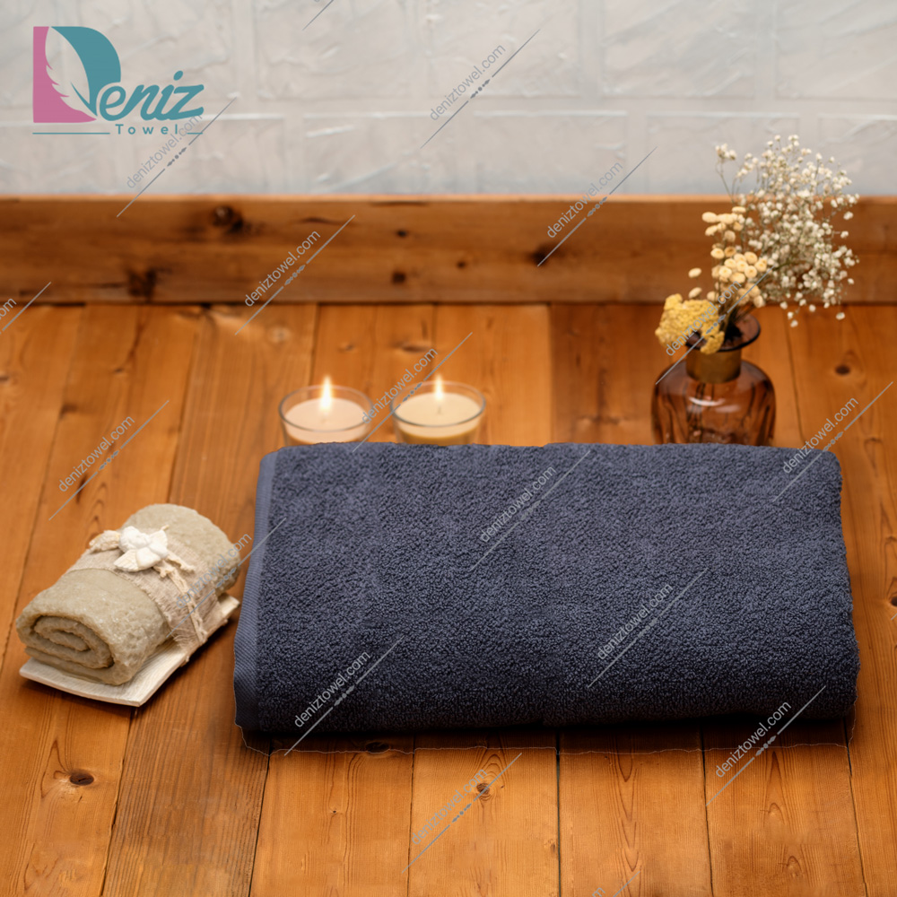 حوله استخری طرح ساده رنگ طوسی تیره