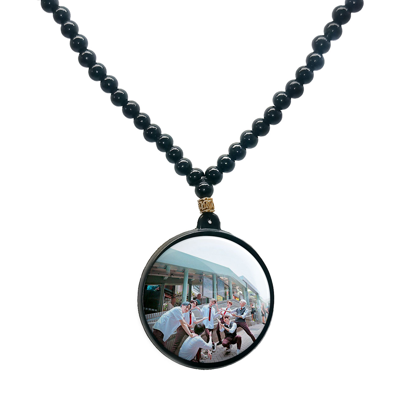 گردنبند پرمانه طرح GOT7 کد pmd.19228 مدل دو طرفه