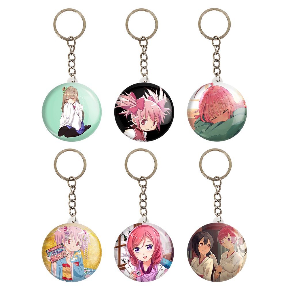 جاکلیدی خندالو مدل انیمه مادوکا مجیکا Madoka Magica کد 1035A مجموعه 6 عددی