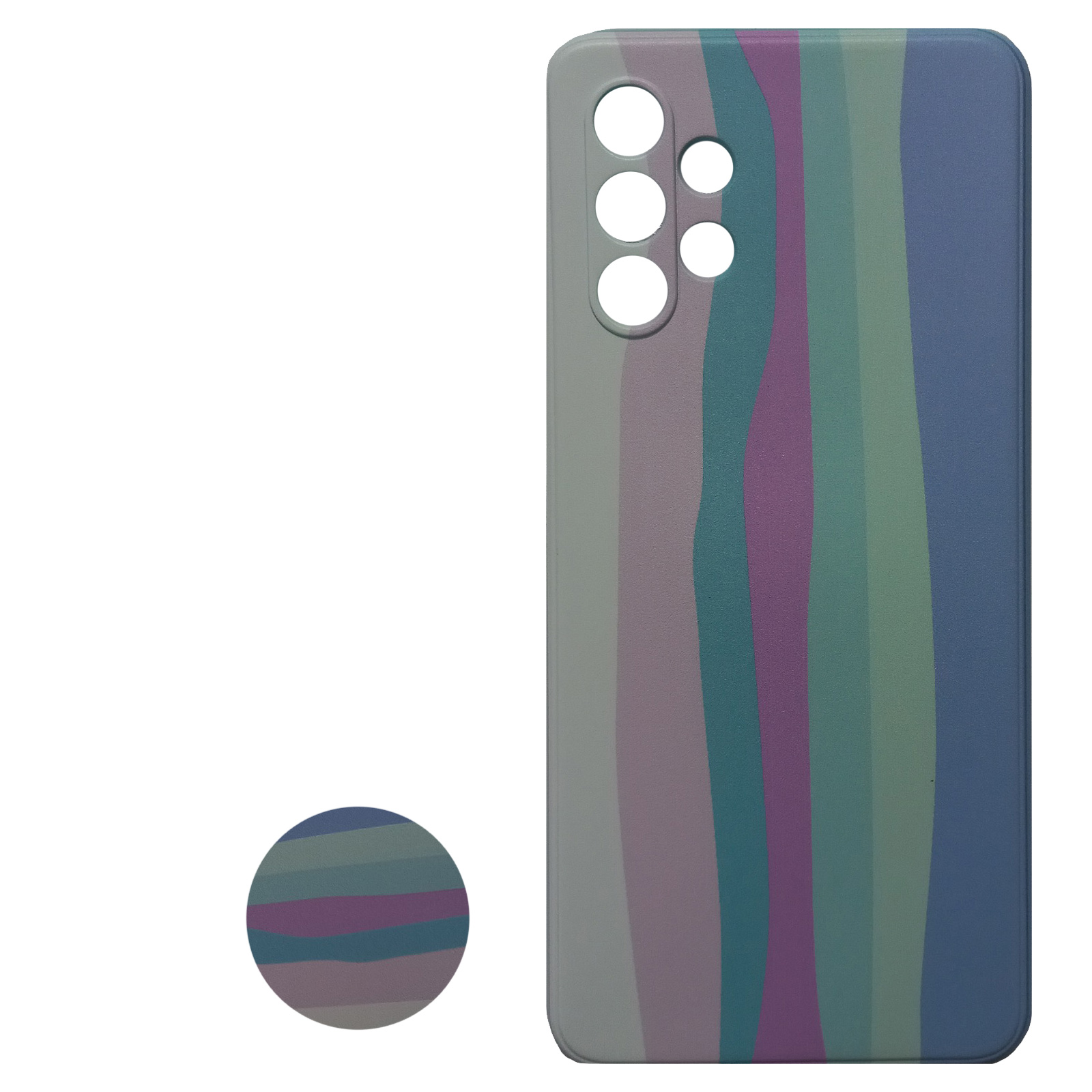 کاور مدل S0676 مناسب برای گوشی موبایل سامسونگ Galaxy A32 4G به همراه پاپ سوکت 