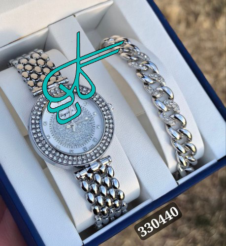 خرید ست ساعت و دستبند زنانه رنگ سیلور کیفیت عالی رنگ ثابت کد 1815365 - ردگل