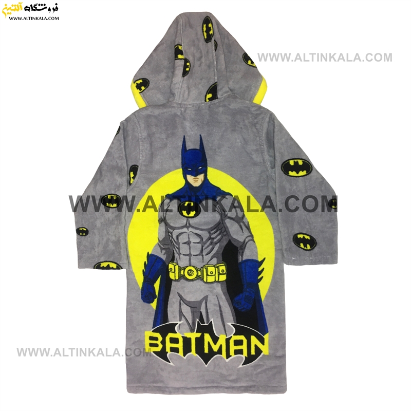حوله پالتویی کودک پودایران طرح بتمن سایز 90