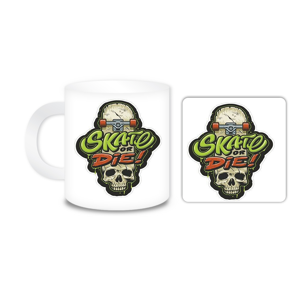 ماگ مدل اسکیت کد 1574 به همراه زیر لیوانی