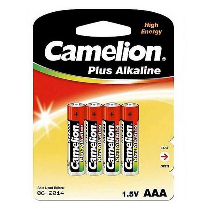 باتری نیم قلمی کملیون مدل Plus Alkaline بسته 4 عددی