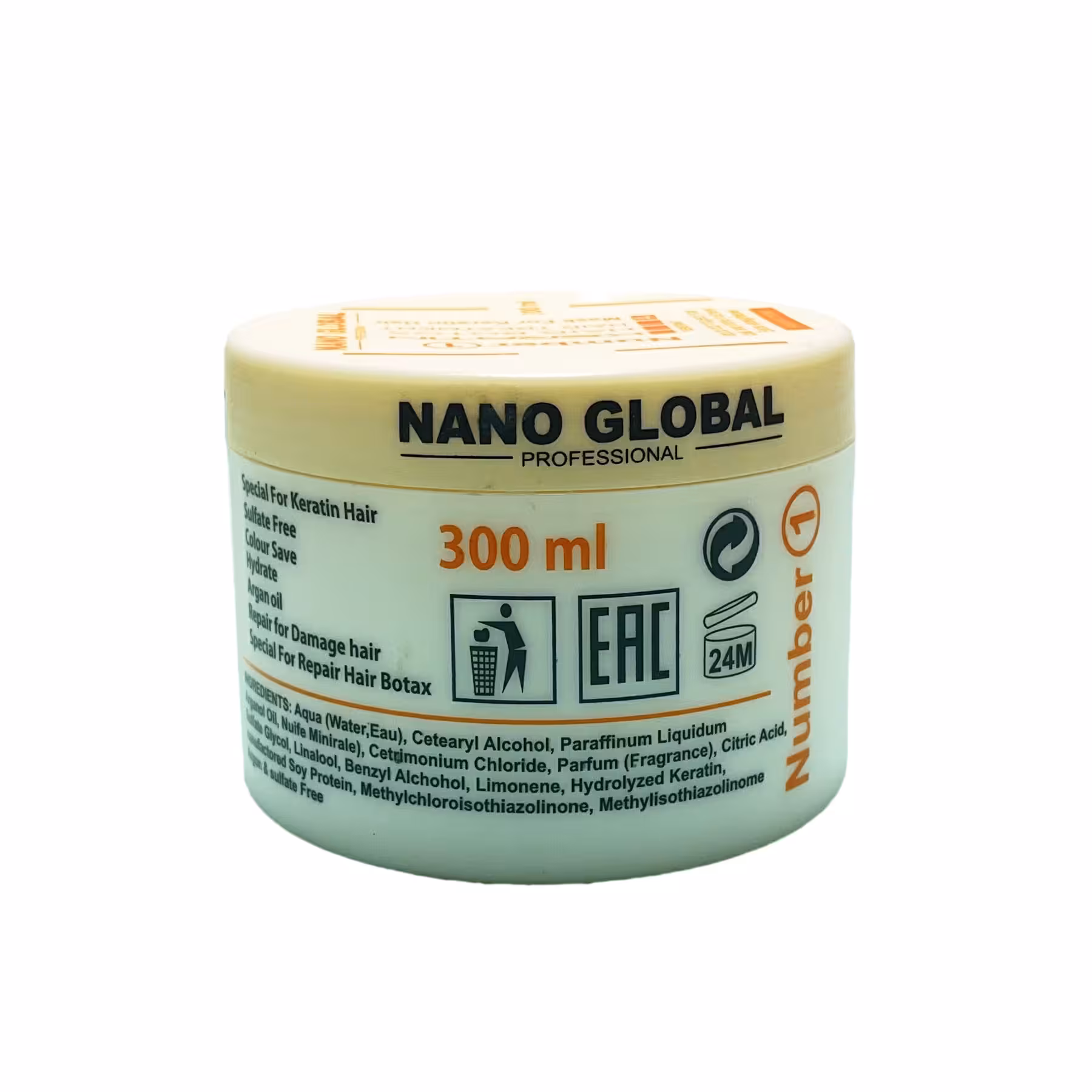 ماسک مو نانو گلوبال مدل 01 حجم 300 میلی لیتر