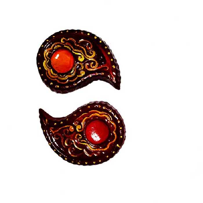 جاشمعی سفالی مدل زیبا بسته 2 عددی