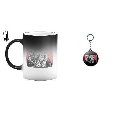 ماگ حرارتی طرح وان پیس به همراه جاکلیدی